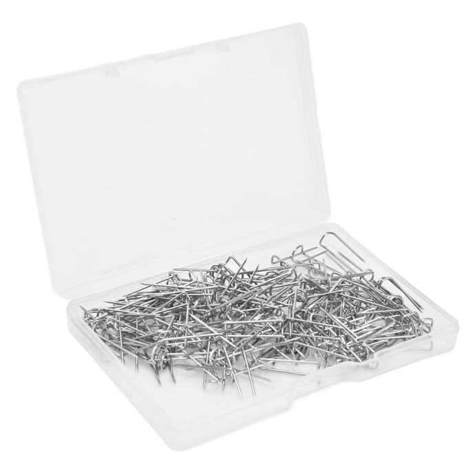 200 Stuks Vorkspelden U-vormig Roestvrij Staal Stevig Duurzaam Brede Toepassing Naaien U-spelden 17mm 17mm white