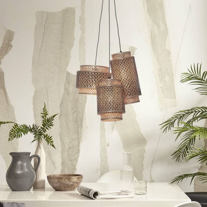 GOOD & MOJO Bhutan hanglamp gebundeld, 3-lamps