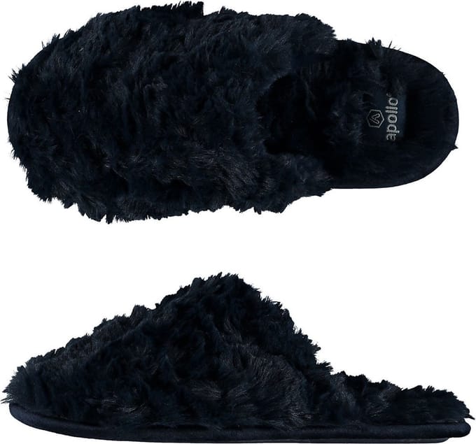 Dames instap slippers/pantoffels dark blue maat 37-38