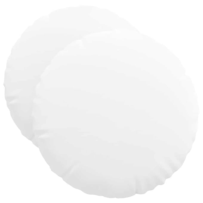 vidaXL - Zitkussens - 2 - st - Stof - Wit - Ø50 - x - 19 - cm