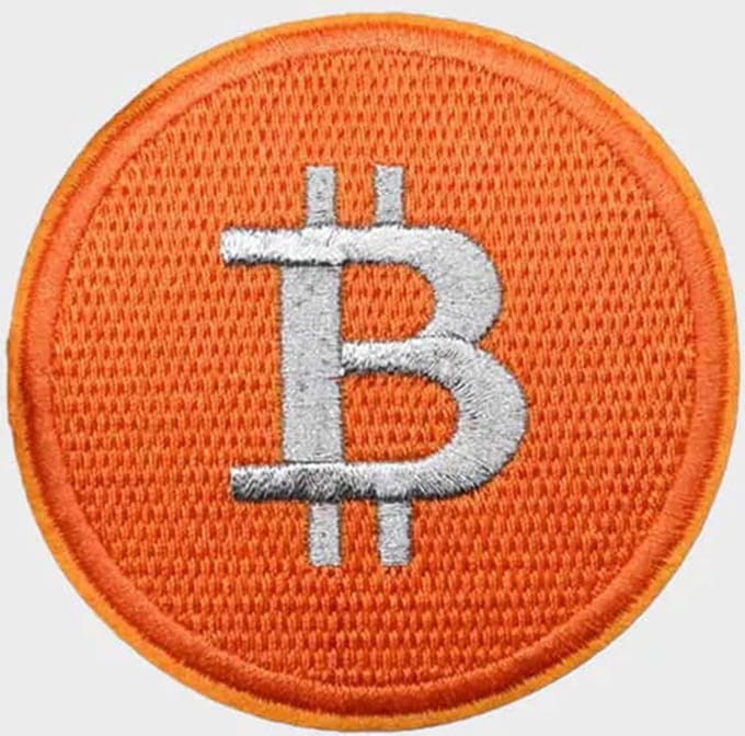 Patchy® – Bitcoin Strijkpatch - Strijkapplicatie - Strijkembleem - Patch - Badge - Patches