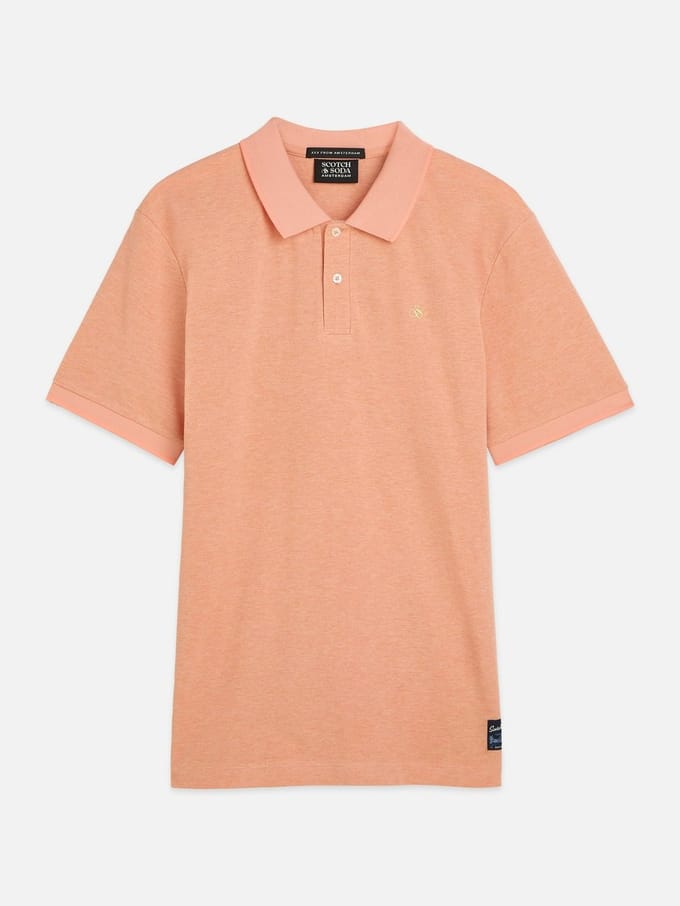 Scotch & Soda Melange Chest Logo Regularfit Polo