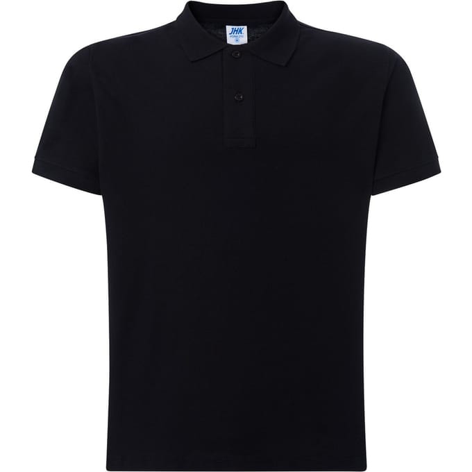 JHK Heren Pique Regular Poloshirt (Zwart)