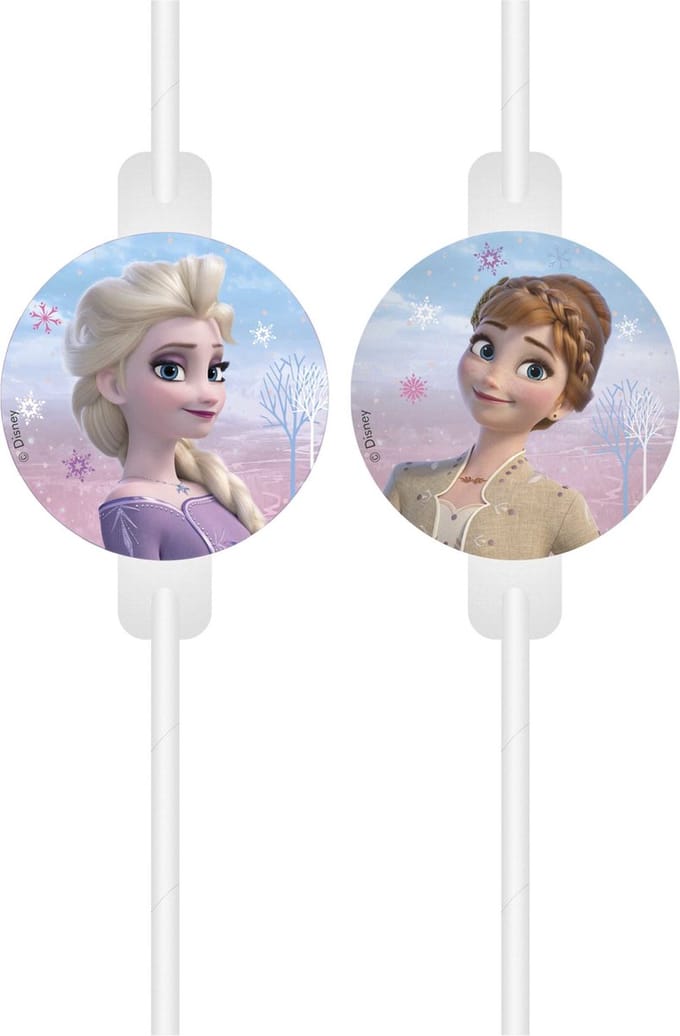 Vegaoo - 4 Elsa Frozen rietjes