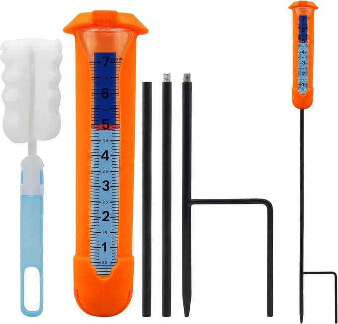 Grote Regenmeter Buiten met Vlotter - Vorstbestendig en In Hoogte Verstelbaar