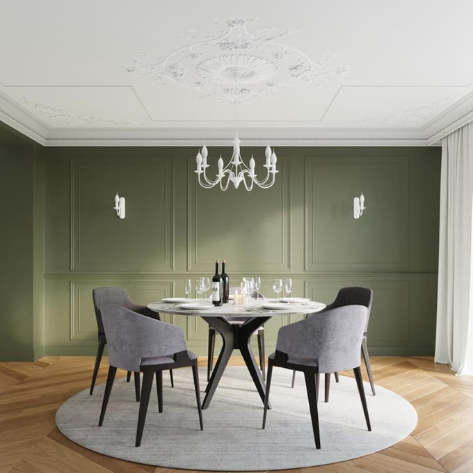 Merkloze Witte Hanglamp Klassieke Stijl 5 lichtpunten