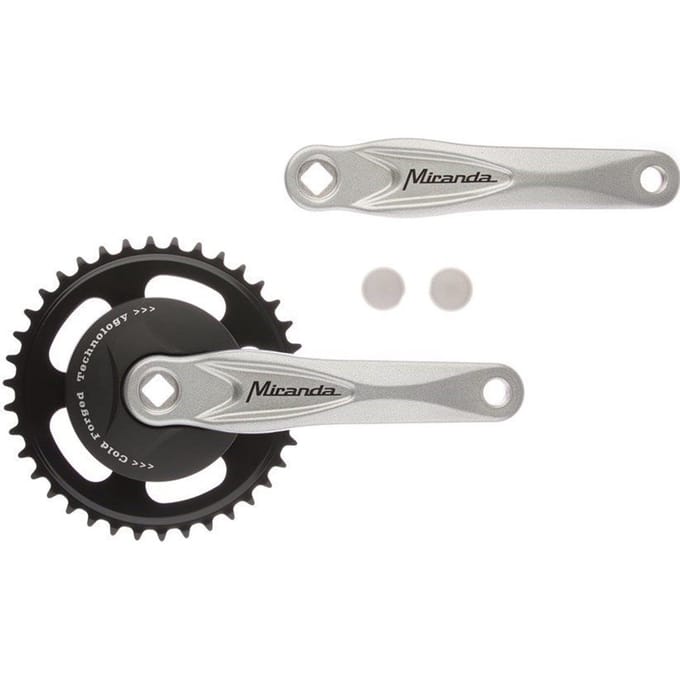 Miranda Crankstel 38T - Aluminium - 170mm - Zwart - Voor stadsfietsen