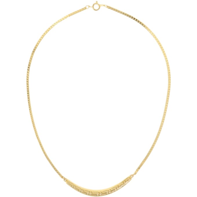 Behave – Ketting dames – Goudkleurig buisdesign 43 cm – Nikkelvrij
