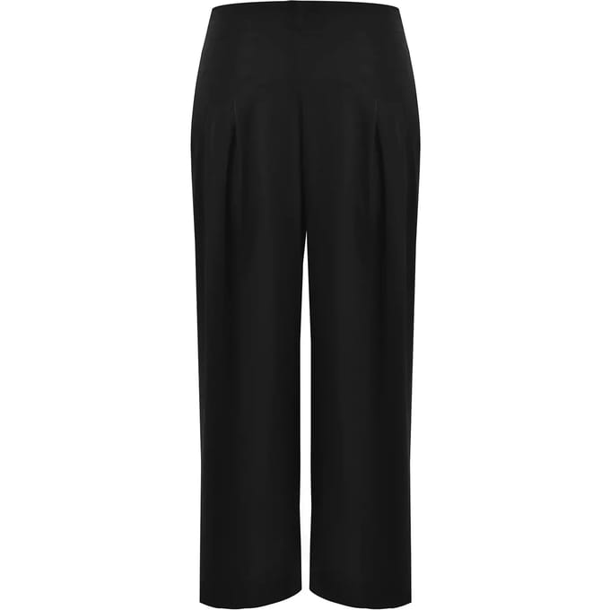 Satijnen hoge taille brede broek voor dames Mat Fashion