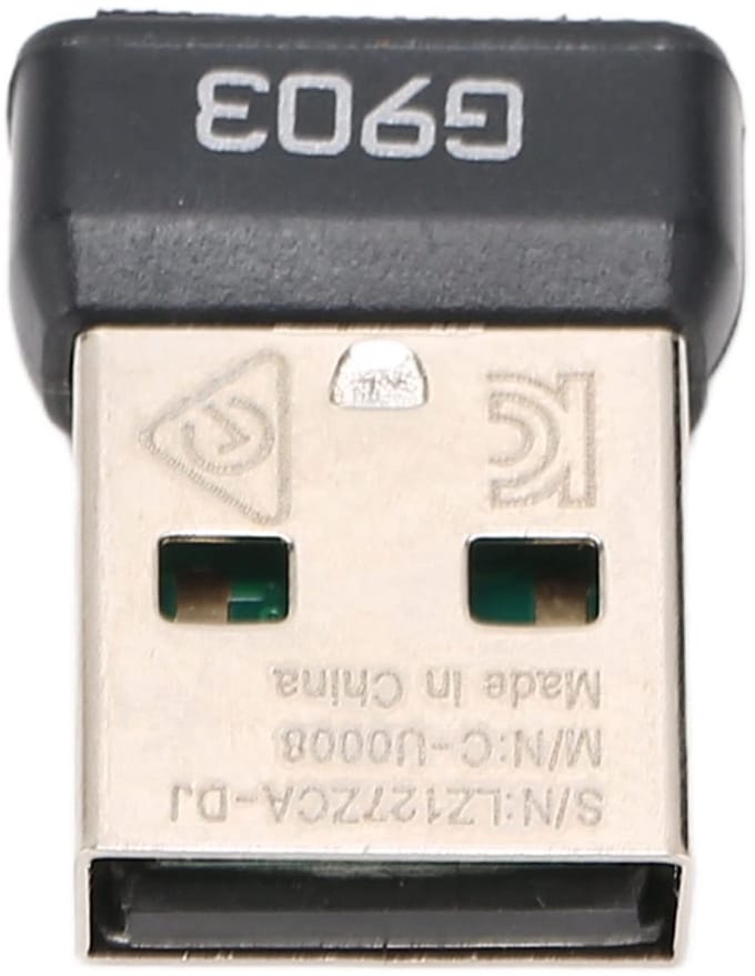 Allecto - USB-ontvanger - Draadloze muisadapter - Plug-and-play - Compact formaat - Vervangingsadapter - Geschikt voor G903 - USB interface