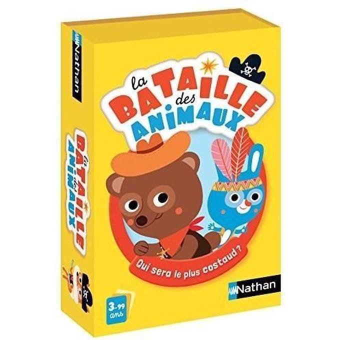 Kaartspel - NATHAN - De Dierenstrijd - Grappige Dieren - 3 jaar en ouder