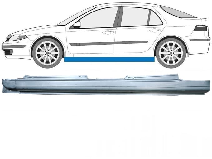 Volledige dorpel voor Renault Laguna II 2001-2007 / Links