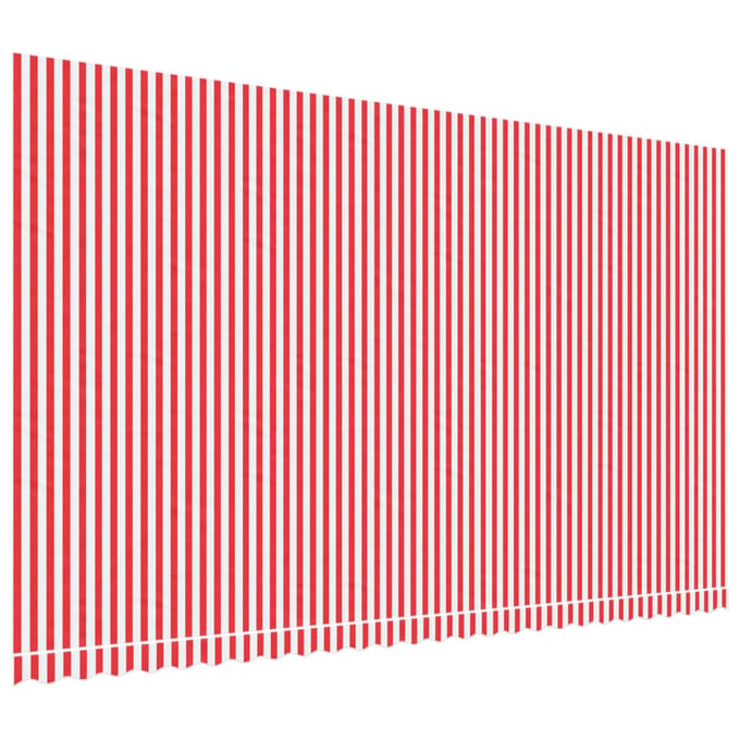 vidaXL - Vervangingsdoek - voor - luifel - 600x350 - cm - polyester - rood - en - wit