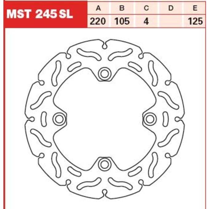 Remschijf TRW MOTO MST245SL