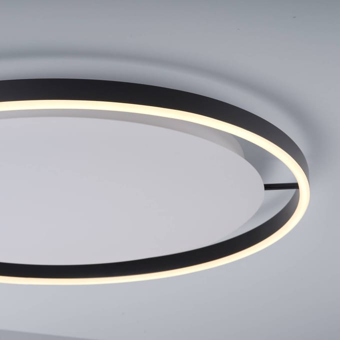 JUST LIGHT. GmbH LED plafondlamp Ritus, Ø 58,5cm, antraciet
