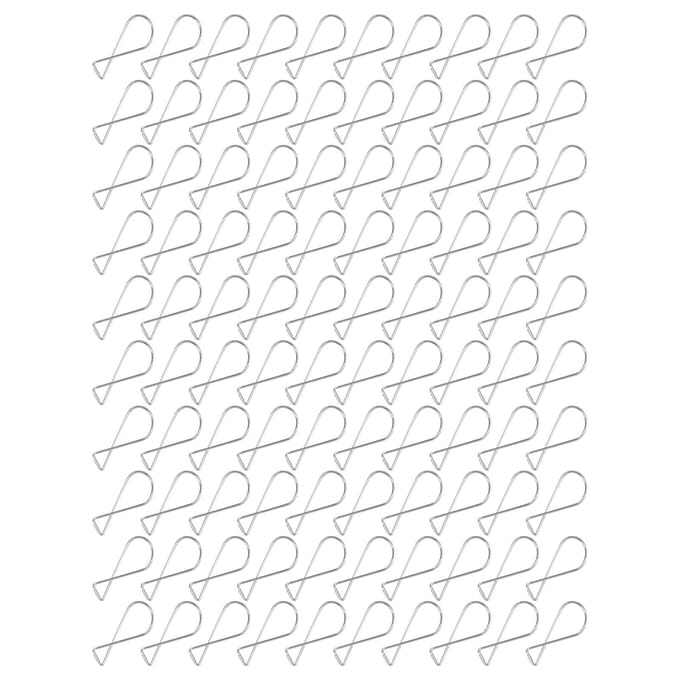 Crochet de suspension en acier galvanisé, 100 pièces, Clips à rebond automatique, boucles décoratives de plafond
