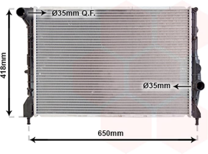 Van Wezel - RADIATOR VOOR ALFA ROMEO 147 937 2000-2004 46842843