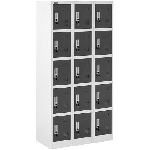 Fromm & Starck Metalen opbergkast - 15 lockers - grijs 10260179
