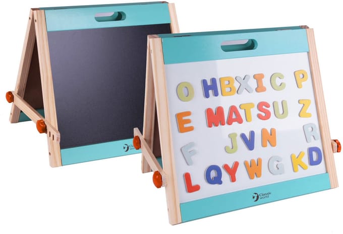Classic World Wooden Magnetic and Chalkboard