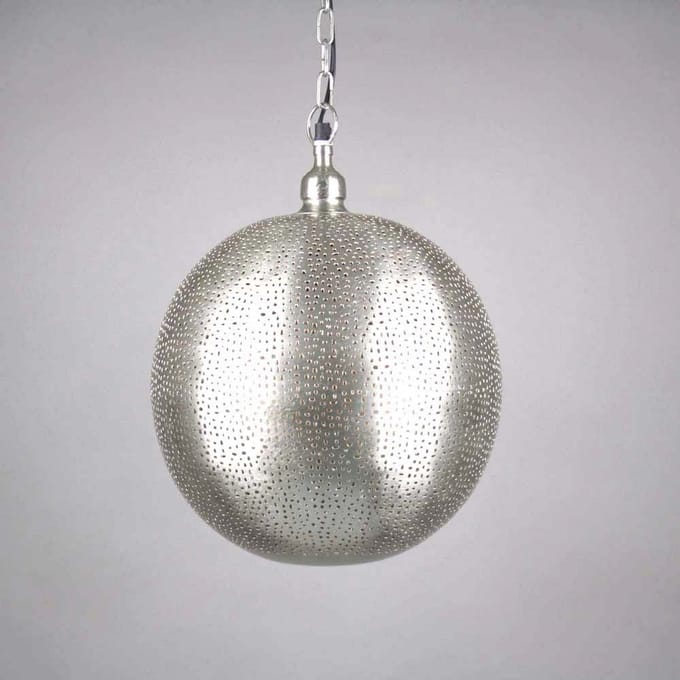 Safaary - Oosterse Hanglamp Dalal Nikkel Goud Ø 30 x 40cm