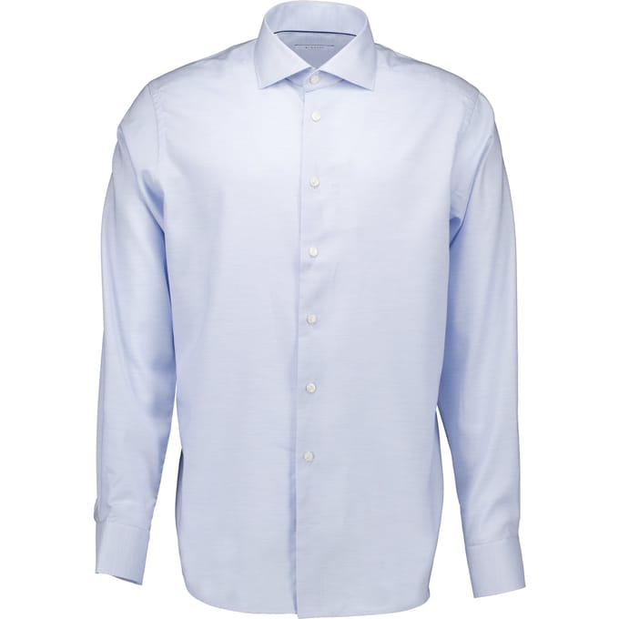 Eton Twill Lange Mouw Overhemden Lichtblauw 100012258
