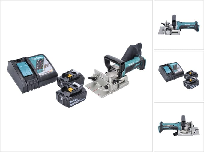 Makita DPJ 180 RT accu-groeffrees 18 V 100 mm + 2x accu 5,0 Ah + oplader