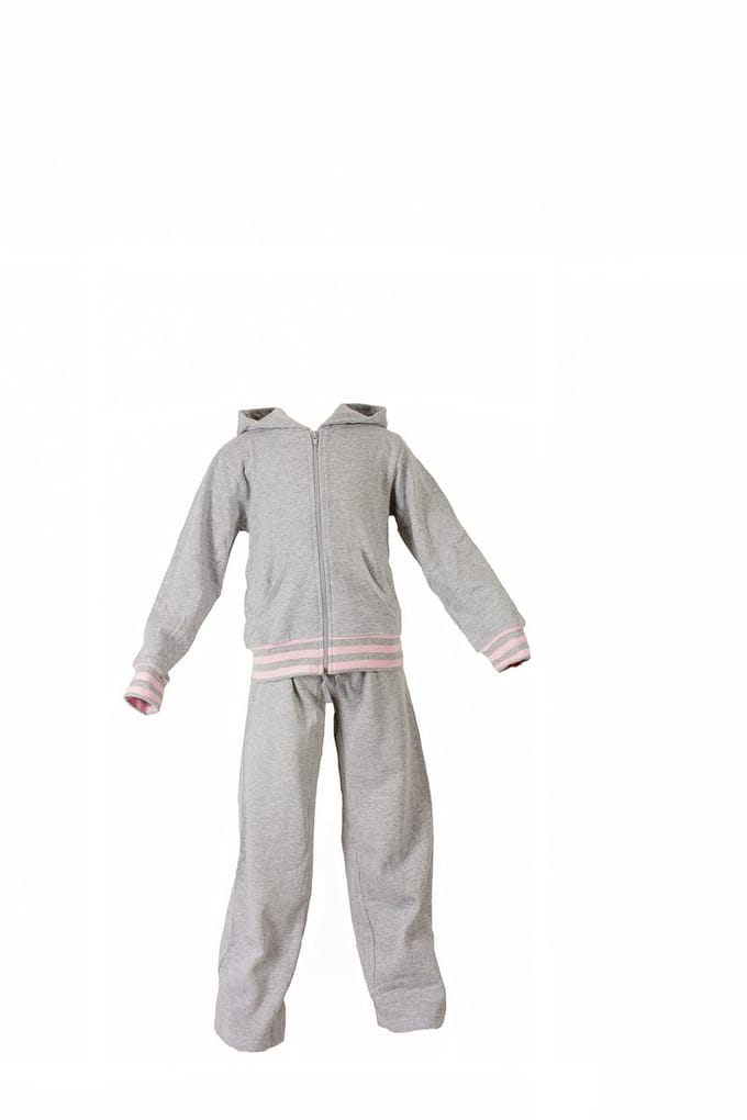 Annarebella Meisje Pyjama - 100% Katoen - Grijs - Maat 140