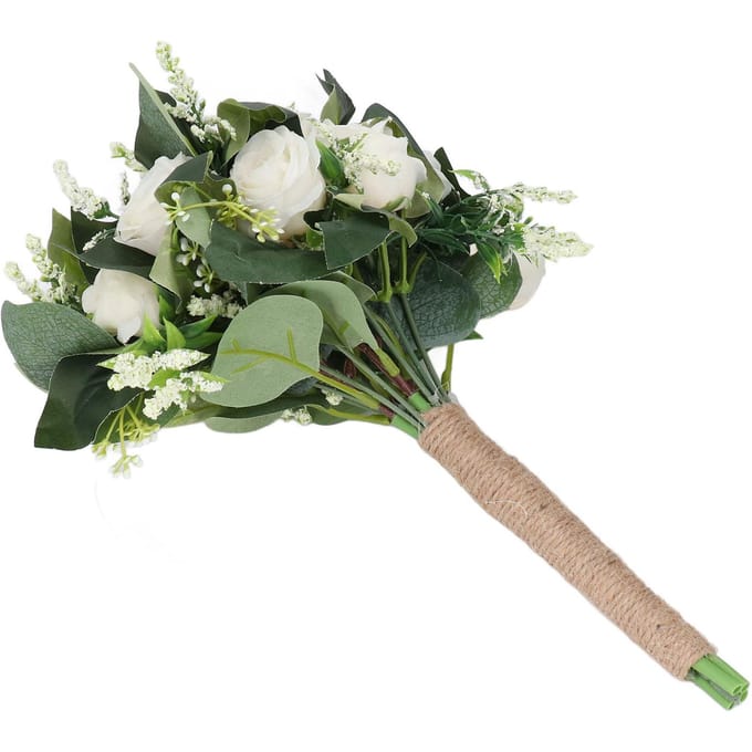 Bruidsboeket Kunstbloemen Boeket Romantisch Bruids Handboeket voor Feest wit