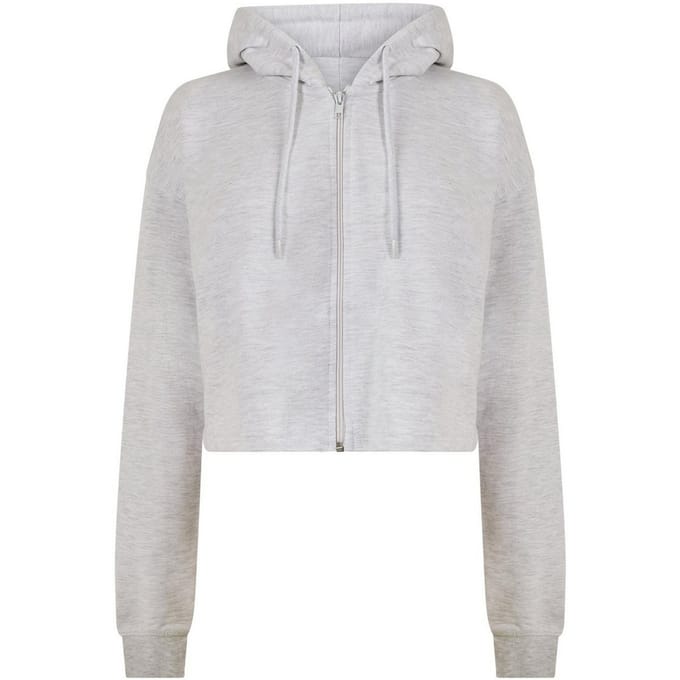 Miso Dames/Dames Relaxed Fit Crop Hoodie (Havermout)