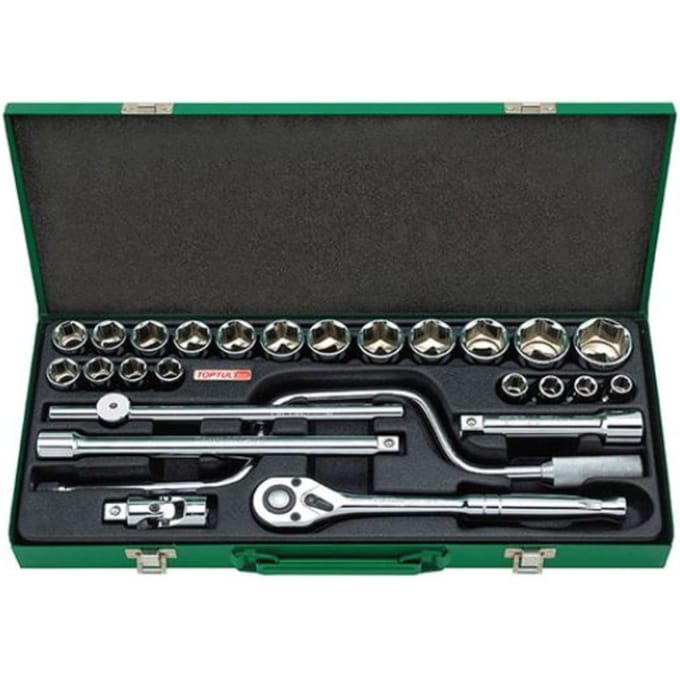 Dopsleutelset TOPTUL 1/2 26 stuks