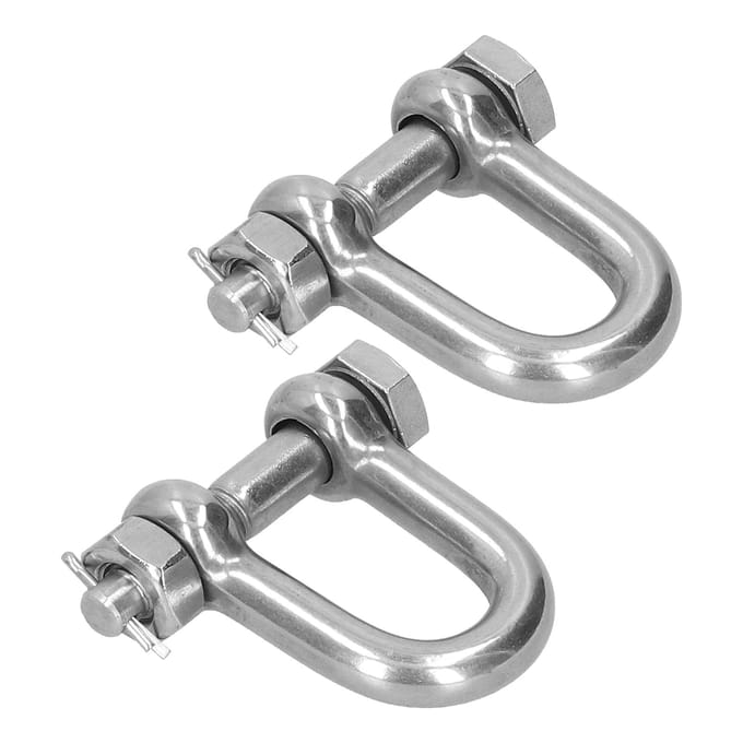 2 Stuks D-ring Anker Sluiting Schroefpin 304 Roestvrij Staal met Borgmateriaal M10