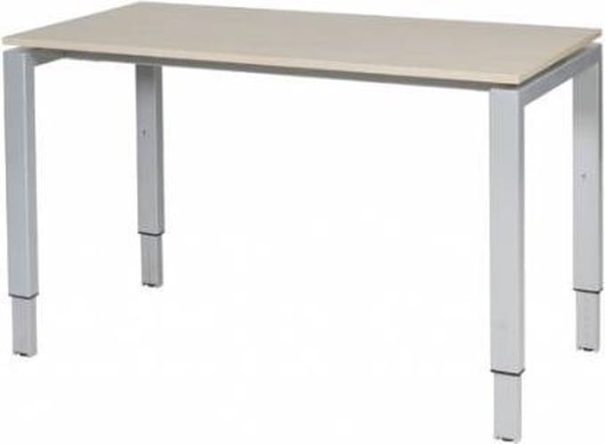 Verstelbaar Bureau - Domino 120x60 Eiken - alu frame