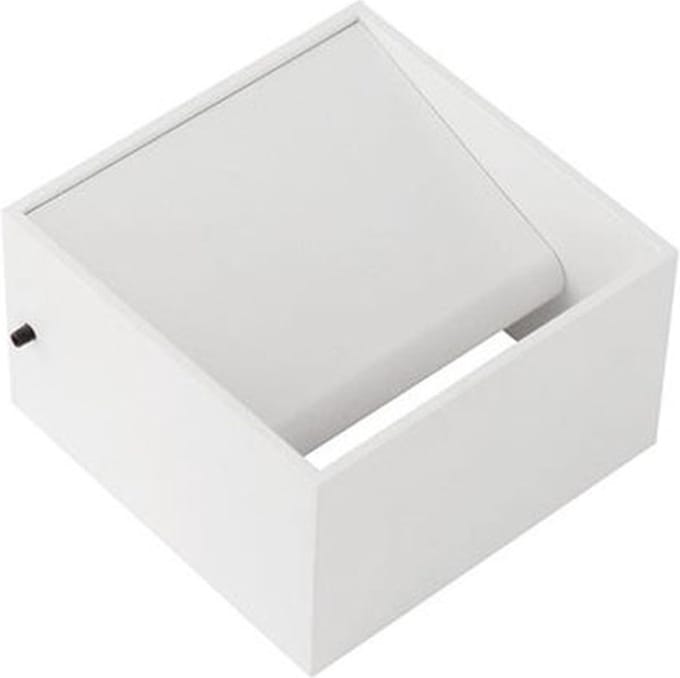 LED Wandlamp - Wandverlichting - 8W - Natuurlijk Wit 4200K - Mat Wit Aluminium - Vierkant