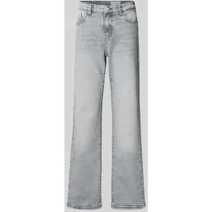 Wide leg jeans in used-look, model 'YOLANDA'