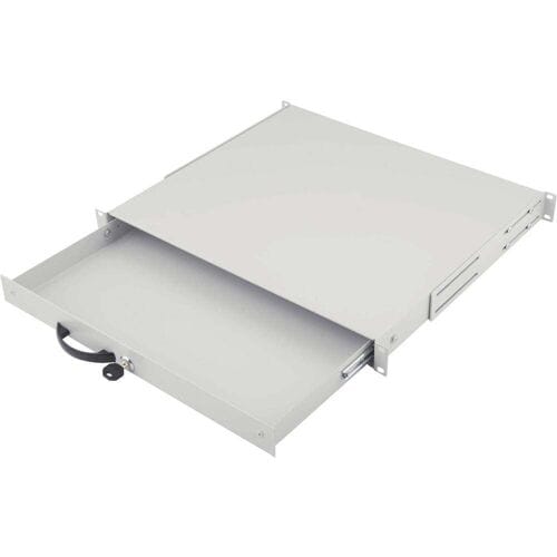Digitus DN-19 KEY-1U 19 inch Schuiflade voor patchkast 1 HE Uittrekbaar Grijs-wit (RAL 7035)