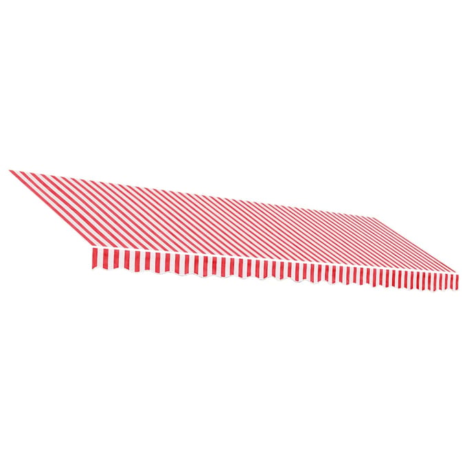 vidaXL - Vervangingsdoek - voor - luifel - 500x300 - cm - polyester - rood - en - wit