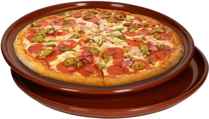 MamboCat Set van 2 pizzaborden 32cm van klei - 33358