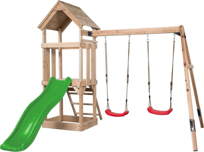 Swingking Speeltoestel Noa Met Glijbaan Appelgroen 265cmx280x234cm