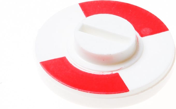Hoppe rood/wit plaatje 8 mm
