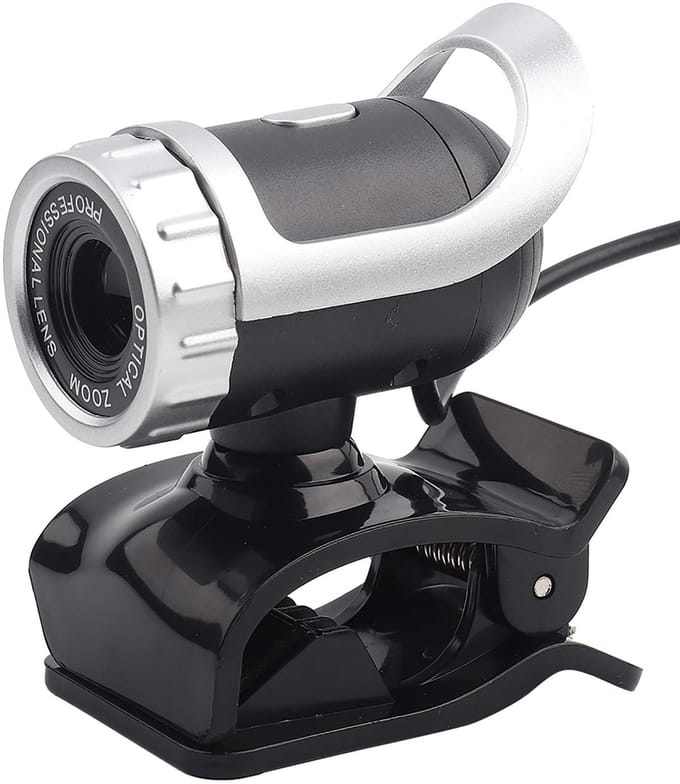 Vt products - HD-Webcam - USB 2.0 Webcam - Draaibaar met Microfoon - Zilver - Videobellen Webcam - Geschikt voor Pc Mac Laptop