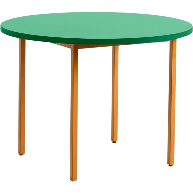 HAY Two Colour Tafel rond - green mint - oker - Ø 105 cm