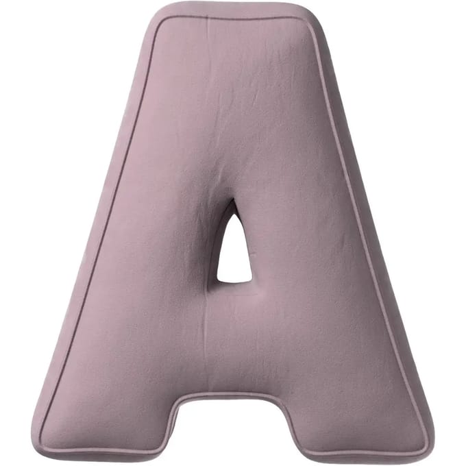 Kussen letter a Yellow Tipi Posh Velvet