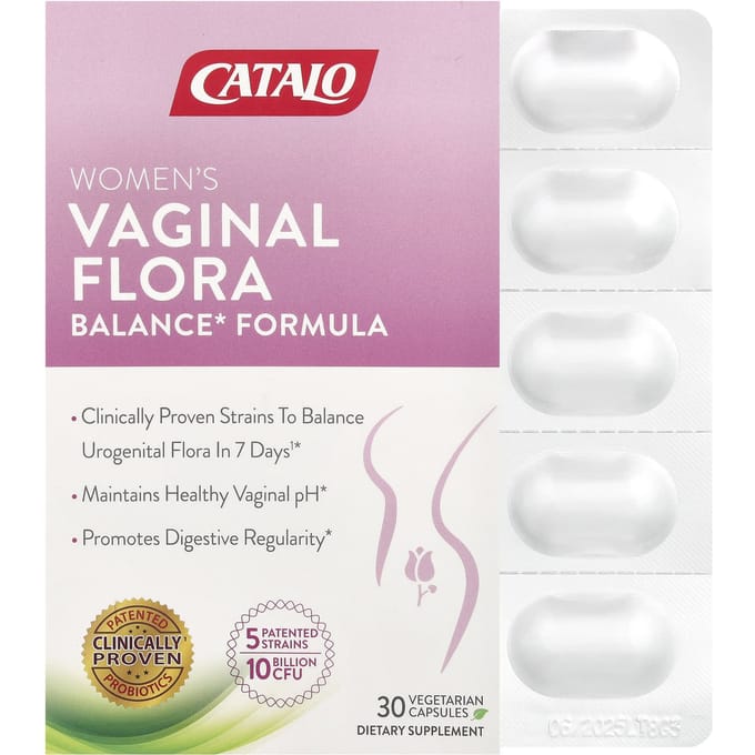 CATALO, formule équilibre flore vaginale féminine, 30 gélules végétales