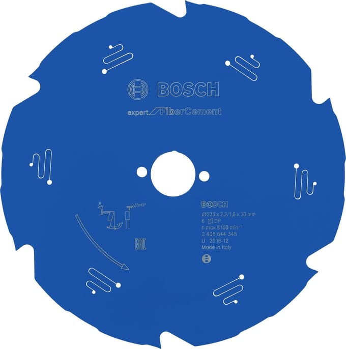 Bosch RUNDSAVKL 235X30X2.2MM 6T EXP FIBER CEME