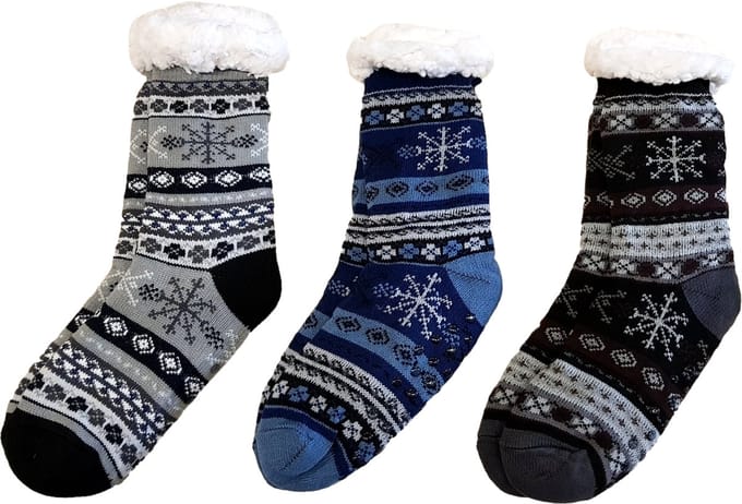 Belucci Warme Antislip Huissokken set van 3 paar ! Maat 39-45