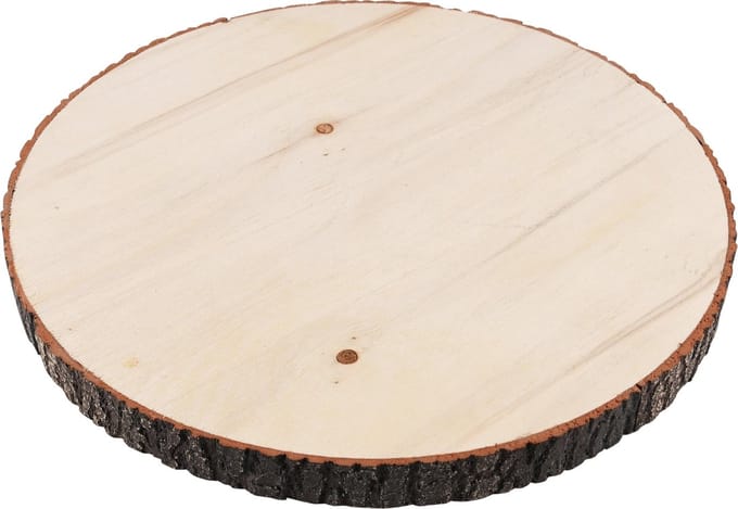 Dekoratief | Deco plankje rond, naturel, hout, 30x30x2cm | A245824