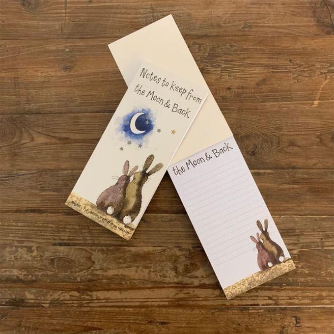 Alex Clark Magnetic Notepad or To-do List ~ Magnetisch Notitieblok Konijn 'Moon and Back'