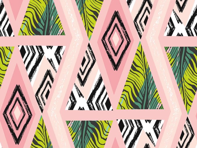 kinderkamerkleed vinyl | Pink jungle