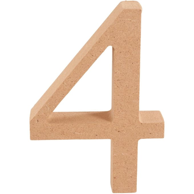 VBS MDF Nummer - Cijfer "4"
