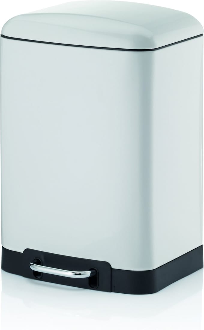 Afvalemmer RVS Wit, 12 L - Kela | Davino